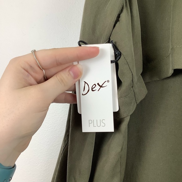 NWT Dex Open Front Military Jacket in Khaki Green - Picture 4 of 5